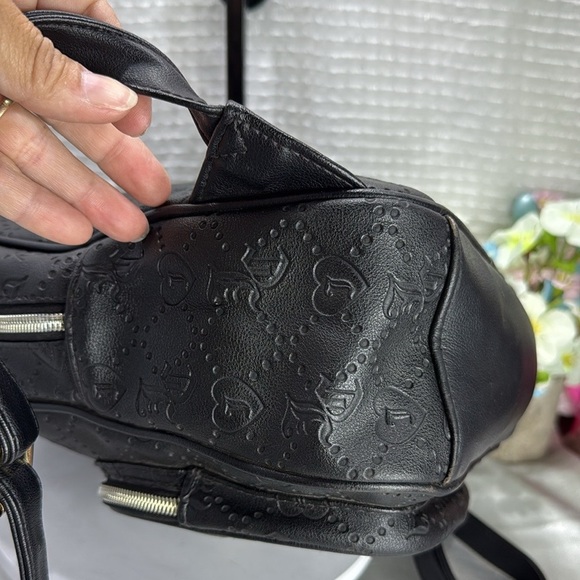 (E4) Juicy Couture Black Backpack with Gold Accents - Picture 10 of 16